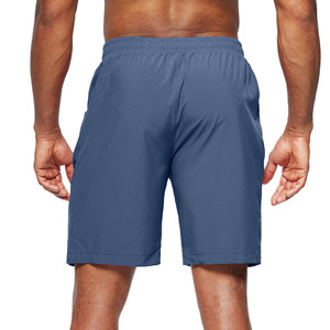 Shorts de jogging décontractés mi-longs en molleton bouclette épais en polyester, tricotés, teints unis, anti-plis, pour hommes - Product Image 3