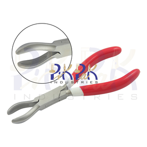 Pince à anneaux en acier inoxydable, longueur totale 150 mm, double poignée en PVC, pour la découpe de circlips, la fabrication de bijoux, outil de serrage d'anneaux, DIY - Product Image 1