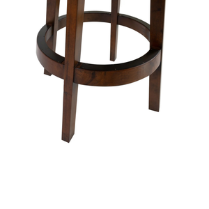 The bar <b>stool</b> is made of high quality solid teak wood with fabric upholstery on the back and seat, suitable for indoor use. - Product Image 4