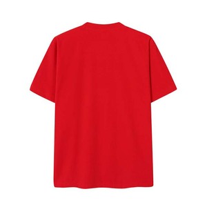 T-shirt décontracté en coton pour homme, col rond, coupe classique, manches courtes, couleur unie, tricoté, teint uni, design vierge - Product Image 2