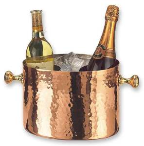 Cubo de hielo metálico de lujo con asa resistente para un fácil transporte, perfecto para enfriar vino, champán y cerveza. - Product Image 5