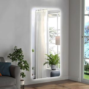 Specchio LED a Corpo Intero 65x21 Pollici con Dimmer e Illuminazione a 3 Colori, Tipo da Parete per Camere da Letto - Product Image 2