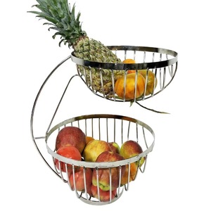 Most Selling Modern Metal Wire Banana Holder Geometric Design Hanging Fruit <b>Stand</b> for Kitchen Storage - Product Image 5