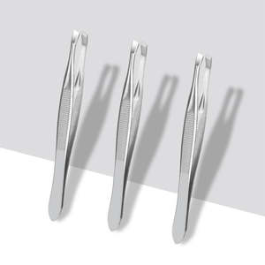 Wholesale Customized Stainless Steel Slanted Eyebrow Tweezers-Eco-Friendly Facial Hair Removal <b>Tool</b> for Beauty Salons - Product Image 2