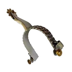 เดือยขี่ม้าแบบตะวันตกสำหรับมืออาชีพ พร้อมลวดลายดอกไม้เคลือบเงิน - Product Image 2