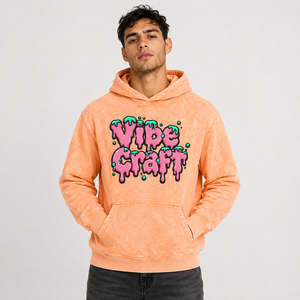 Sweat à capuche rétro pour homme en coton épais, coupe oversize, streetwear, pull brodé personnalisé, vêtements urbains décontractés en gros - Product Image 2