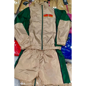 Conjuntos Deportivos de Poliéster para Hombre, Chaqueta de Nylon con Cierre y Parches, Pantalones Jogger, Conjuntos de Gimnasio, Traje Deportivo Personalizado Unisex OEM - Product Image 2