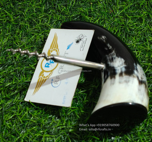 Cuerno de animal de calidad superior con abrebotellas de metal para el hogar y el hotel por RF Crafts - Product Image 5