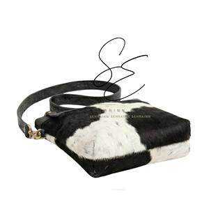 Sac bandoulière bohème en cuir avec fermeture éclair en cuir de vachette à poils, sac à main tendance pour usage quotidien, petit sac à main - Product Image 2