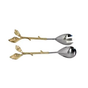 Party Use Metal Salad Server Set Stainless Steel Salad Serving Spoon Fork <b>Kitchen</b> Dining <b>Table</b> Use - Product Image 5