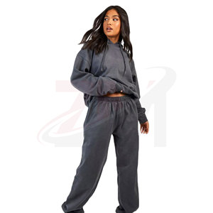 Hooded <b>Tracksuit</b> Casual Two Piece Set Soft Hoodie And Jogger Sportswear Comfortable Daily Wear Women <b>Plain</b> Hooded <b>Tracksuit</b> - Product Image 1