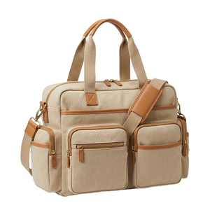 Bolsa de pañales impermeable de gran capacidad, mochila de viaje para bebé, múltiples bolsillos, carga USB, soporte aislado para botellas para padres - Product Image 1