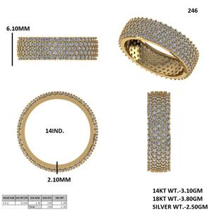 Anillo de Eternidad con Diamantes Creados en Laboratorio, Corte Esmeralda, Oro Rosa, Delgado, Apilable, para Novia, Aniversario, Joyería Fina, Regalo para Mujer - Product Image 4