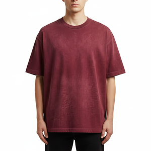 Fabricante de Camisetas Extra Grandes Personalizadas, Marca Privada OEM, Camiseta Vintage Lavada al Ácido, Estilo Urbano, Logotipo Personalizado, 100% Algodón - Product Image 2