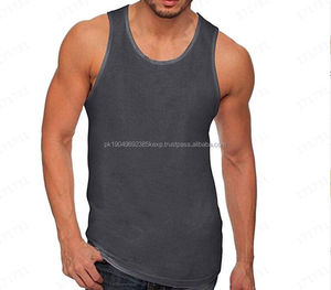 Men's Stylish Sleeveless Tank <b>Tops</b> Custom Logo Gym Wear <b>Vest</b> High Custom Logo Mens Plain Tank <b>Tops</b> Plus Size Knitted - Product Image 3