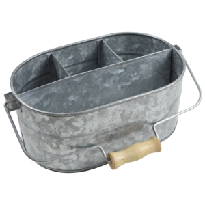 Separate Rounded Pots and <b>Basket</b> Eco-Friendly Modern Galvanized Finish <b>for</b> Home Outdoor & Restaurant Decor - Product Image 4