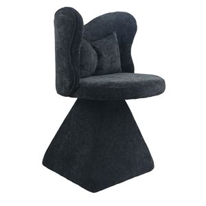 Silla de tocador con acento de mariposa de PU para dormitorio y tocador, taburete giratorio para sala de estar - Product Image 6