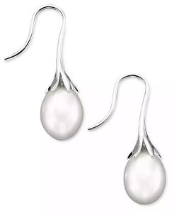 Orecchini a goccia di perle d'acqua dolce coltivate in oro giallo 14K (disponibili anche in oro bianco 14k e oro rosa 14k) | Macacy's - Product Image 1