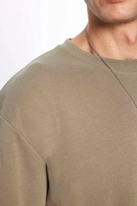 Bold <b>Graphic</b> <b>Tee</b> with Oversized Cut Drop Shoulder Style Wide Fit Silhouette Washed Look Modern Street Inspired T Shirt - Product Image 3