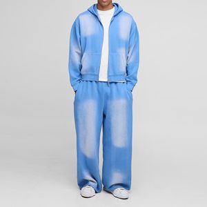 Survêtements essentiels assortis coupe ample personnalisés, comprenant un sweat à capuche coupe carrée épais 450 g/m² 100 % coton, en tissu molletonné lourd - Product Image 3