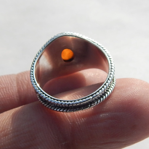 Elegante y Hermoso Anillo de Cornalina en Plata de Ley 925, Joyería de Diseño - Product Image 4