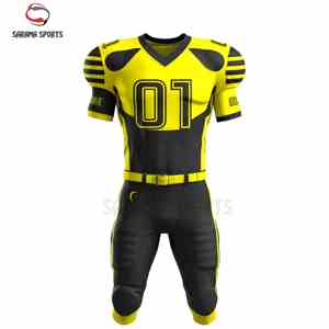 Conjuntos de Uniformes de Fútbol Americano de 12 Paneles, Personalizados con Impresión, Pantalones Cortos Antibacterianos, Ropa Deportiva de Verano, 100% Poliéster, Correa Ajustable - Product Image 2