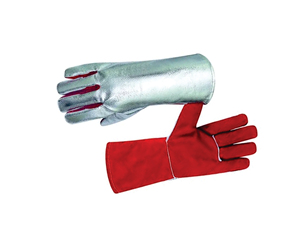 Gants de soudage en cuir de vachette avec doublure en Kevlar, résistants aux éclaboussures de métal fondu, type A, manchette rouge et verte, taille XL - Product Image 6