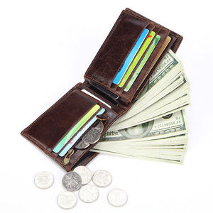 Elegante Tarjetero de Cuero Genuino para Hombre, con Bloqueo RFID, Cierre Abierto, de Alta Calidad, Personalizable, para Pasaporte, Tarjetas de Crédito y Viajes - Product Image 6