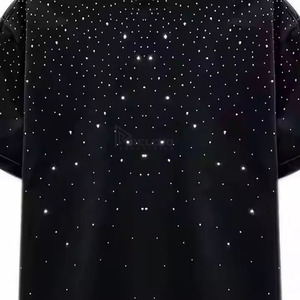 High Quality <b>Rhinestone</b> T Shirt Unisex Cotton Sparkling Crystal Casual Tee Fashion <b>Top</b> OEM Wholesale Supply - Product Image 3
