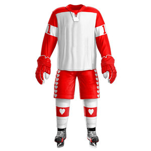 Premium Quality Factory Manufacture Ice Hockey Jersey and Pant Sets Wholesale Price Ice Hockey Uniform With OEM Service - Product Image 2