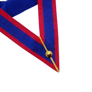 Collier de cérémonie maçonnique sur mesure le plus demandé, modèle Grand Undress, avec broderie, pour officiers maçonniques - Product Image 4
