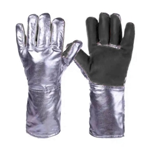 Gants de sécurité industriels de qualité supérieure, résistants aux étincelles, en cuir de vachette croûte et feuille d'aluminium Para-Aramide, pour le soudage - Product Image 6