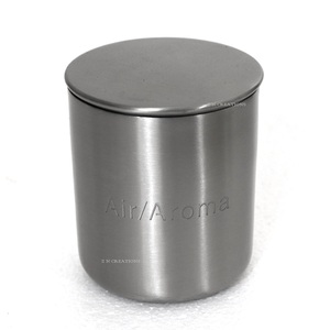 Tarro de vela de acero inoxidable de lujo personalizado con acabado mate y tapa, tarros metálicos para hacer velas, recipientes para velas aromáticas y votivas. - Product Image 2