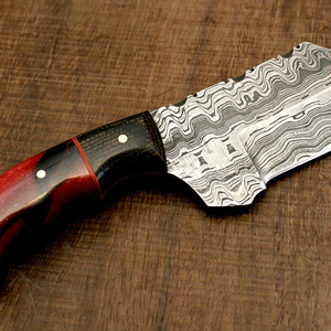Damascus Steel Cleaver Knife Handmade Kitchen Chopping Blade Heavy Duty Sharp Cutting <b>Tool</b> Custom Handle Outdoor <b>Camping</b> Hunting - Product Image 2