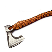 Kapak Baja Damascus Buatan Tangan dengan Gagang Kayu Mawar, Alat Berburu Kelas Industri untuk Dijual