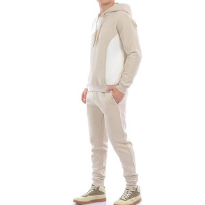 Men Color Blocking Hooded Tracksuit <b>Set</b> Full Sleeve Breathable Cotton Casual Autumn Wear Regular Fit With Side Pockets - Product Image 5
