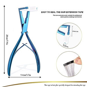 Pinzas de Acero Inoxidable de Primera Calidad para Extensiones de Cabello, Pinzas de Superficie Plana para Sellado de Cinta de Extensiones - Product Image 3