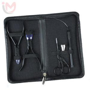 5 Pc Stainless Steel Micro <b>Bead</b> Hair <b>Extensions</b> Kit with Pliers Professional Tool for Hairstylists - Product Image 1