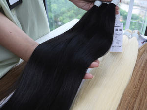 Precio al por mayor Extensiones de cabello a granel Pelo crudo vietnamita Double Drown 100 gramos Colores oscuros 28 pulgadas - Product Image 6