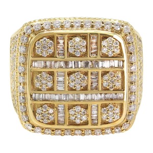 Hot Selling VVS Moissanite Baguette Cut Gold Plated 925 Sterling <b>Silver</b> Hip Hop <b>Ring</b> <b>Men</b> Women Passes Diamond Test Fine Jewelry - Product Image 1