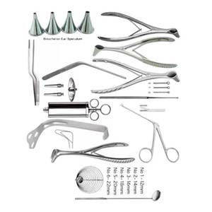 ชุดเครื่องมือผ่าตัดหู คอ จมูก สำหรับศัลยกรรมกระดูกและข้อ ทำจากสแตนเลสสตีล ชุดอุปกรณ์ผ่าตัดหู คอ จมูก ที่มีความแม่นยำสูง ทนทาน - Product Image 1