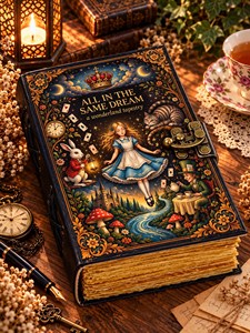 Journal céleste en cuir fait main, couverture souple, multicolore, avec logo en relief, Grimoire fantastique, Journal Alice au pays des merveilles, Cadeau sorcière - Product Image 5