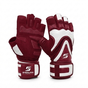 Guantes de Gimnasio de Cuero Originales Unisex para Fitness, Ejercicio y Levantamiento de Pesas, Guantes de Gimnasio de Cuero de Medio Dedo, Nuevos - Product Image 5