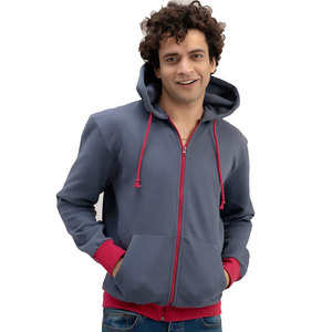 Sudaderas con capucha de peso pesado al por mayor con cremallera completa para logotipos personalizados, sudaderas con cremallera y mangas raglán. - Product Image 1