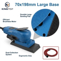 Lijadora Orbital Aleatoria Sin Escobillas de 350W 220V con Velocidad Variable, Velcro, Grado Profesional, Baja Vibración, Alta Potencia, Órbita de 3mm