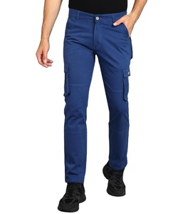 กางเกงคาร์โก้เข้ารูปสีดำแบบลำลองมีซิปด้านข้างมีกระเป๋า - Product Image 3