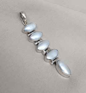Pendentif en perles en argent Sterling 925, bijoux classiques élégants, cadeau pour femmes, collier fait à la main, accessoires de mode - Product Image 5