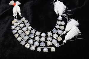 Perles de pierre de lune blanche naturelle facettées en forme de cœur AAA, 11-12 mm, perles de pierre de lune, brin de 6 pouces, perles de pierre de lune blanche en forme de cœur - Product Image 4