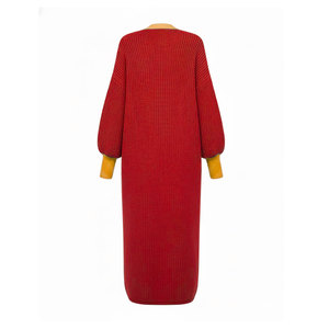 Cardigan long de haute qualité, style universitaire, en maille acrylique, ouvert sur le devant, coupe maxi, élégant et décontracté - Product Image 4