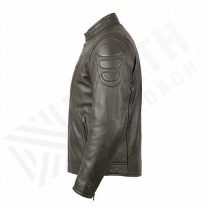 Veste en cuir pour homme NAI-0454A, vêtements de moto, veste de motard, vêtements de protection pour moto en gros, couleur personnalisée - Product Image 3